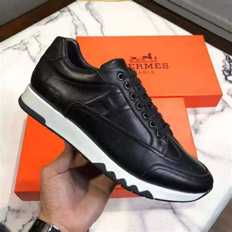 hermes trainers black|Hermes leather trainers for men.